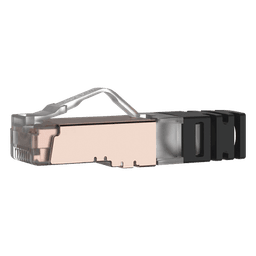 Plug RJ45 Blindado Cat6 / 24-26 AWG / 50μin Oro / 100 Piezas / 6.35 mm / PoE++ 100W+ / -10°C a 60°C / UL94 V0