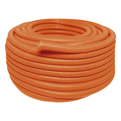 Tubo Corrugado Flexible / 1" x 50 m (164 ft) / HDPE / Resistencia Aislamiento >100 MΩ / Sin Guía / Intemperie