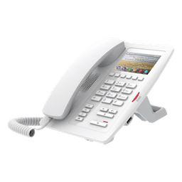 Teléfono IP para Hotelería / Pantalla LCD 3.5" / 6 Teclas Programables / PoE 802.3af / Dual Ethernet 10/100 Mbps / Modo Puente PC