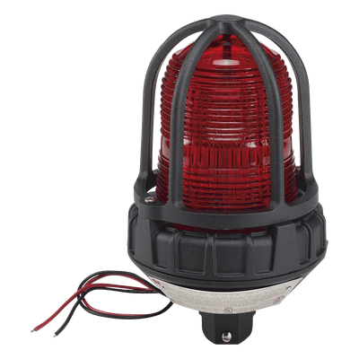 Luz estroboscópica para ubicaciónes peligrosas,  montaje tipo tubo, 12-24 VCD, color Rojo