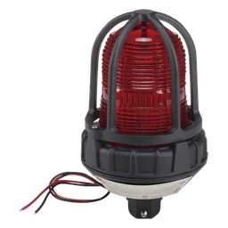 Luz estroboscópica para ubicaciónes peligrosas,  montaje tipo tubo, 12-24 VCD, color Rojo