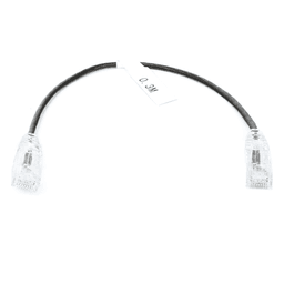 Cable de Parcheo Slim UTP Cat6 - 30 cm (11.81 Pulgadas) Negro Diámetro Reducido (28 AWG)