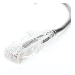 Cable de Parcheo Slim UTP Cat6 - 30 cm (11.81 Pulgadas) Negro Diámetro Reducido (28 AWG)