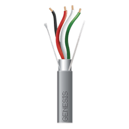 Bobina de 305 m (1000 ft) / Cable para Alarma 4x18 AWG / Blindado / Riser / Gris