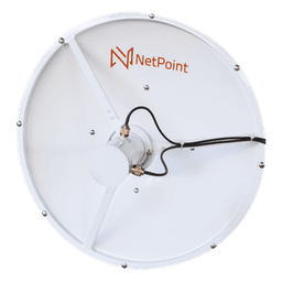 Antena blindada de alto rendimiento de 3 ft,  3.3-3.9 GHz, Ganancia 31 dBi, Conectores N-hembra.