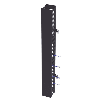 Kit Organizador Vertical de Cable Sencillo para Rack Abierto de 24 Unidades para EIQR3224 y EIRL5524DR.