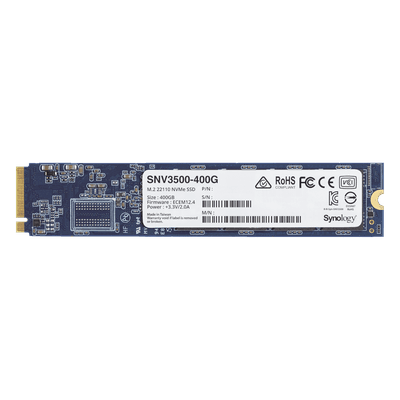 SSD 400GB NVMe M.2 22110, diseñada para Synology NAS con ranuras M.2 integradas