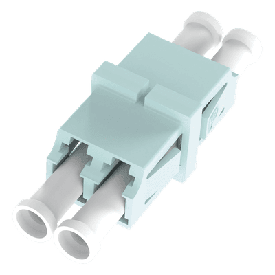 Módulo Acoplador LC Duplex, Para Fibra Multimodo, Color Aqua
