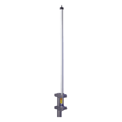 Antena base UHF 406-430 MHz, Fibra de Vidrio, 10 dB de Ganancia, Serie HX para Climas Extremos