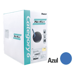Bobina de Cable UTP / Categoría 6 / 24 AWG / 305 m (1000 ft) / 250 MHz / 1000 Mbps / PVC CM / 4 Pares