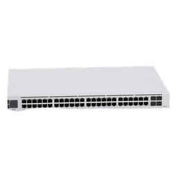 UniFi Switch USW-48-POE, Capa 2 de 48 puertos (32 puertos PoE 802.3af/at + 16 puertos Gigabit) + 4 puertos 1G SFP, 195W, pantalla informativa