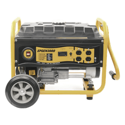 Generador a Gasolina / Planta de Emergencia 3kW (7HP), 110Vca, Encendido de Jalón, Jaula con Ruedas para Fácil Traslado