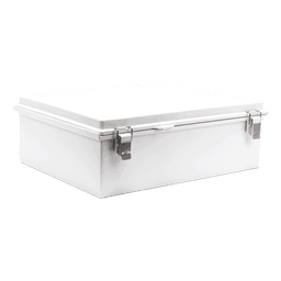 Gabinete de Protección IP66 / ABS 350 x 465 x 160 mm / Cierre con Broche Inoxidable / Opción Candado / Compatible Ventilación 60x60 mm