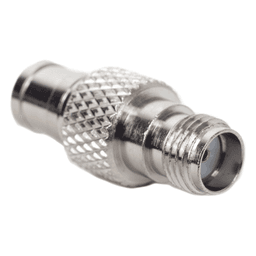 Adaptador en Línea / Conector SMA Hembra a SMB / Cuerpo Bronce Niquelado / Aislante Teflón