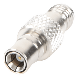 Adaptador en Línea / Conector SMA Hembra a SMB / Cuerpo Bronce Niquelado / Aislante Teflón