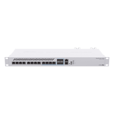(CRS312-4C+8XG-RM) Cloud Router Switch 8 Puertos 10G RJ45, 4 compartidos RJ45/SFP+