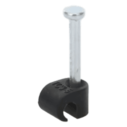 Grapa para Fibra Óptica / Clavo Integrado 19.1 mm / Polipropileno UV / Rango Térmico -10°C a +120°C / 100 Piezas