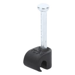 Grapa para Fibra Óptica / Clavo Integrado 19.1 mm / Polipropileno UV / Rango Térmico -10°C a +120°C / 100 Piezas