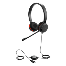 Jabra Evolve 20SE STEREO con conexión USB, micrófono con cancelación de ruido de última generación, configuración Plug and Play, Certificación Microsoft Teams (4993-823-309)
