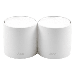 Kit 2 Routers Inalámbricos MESH Interior para Hogar / Doble Banda Wi-Fi 6 AX1800 Mbps / 2 Puerto Gigabit WAN/LAN / 2 Antenas Internas / Administración Mediante la App Deco (iOS, Android) / Protección HomeShield