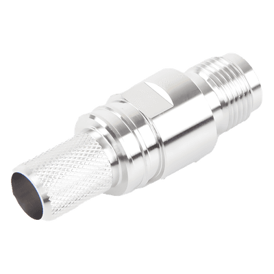 Conector TNC Hembra en Línea, Plegable Hex. con Pin Cautivo para cables Tipo RG-8/U, LMR-400