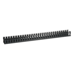 Canaleta Ranurada de PVC sin Tapa, Tipo H (Tapa Abisagrada), 55.1 mm de Ancho, 50.3 mm de Alto y 1828.8 mm de Largo, Color Negro