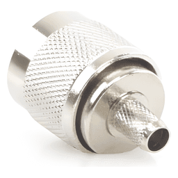 Conector N Macho / Anillo Plegable / 75 Ohm / RG-59 / Níquel-Oro-Teflón / Montaje en Línea
