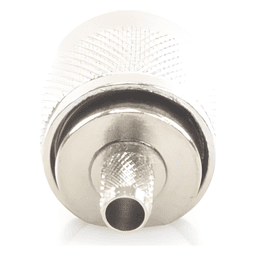 Conector N Macho / Anillo Plegable / 75 Ohm / RG-59 / Níquel-Oro-Teflón / Montaje en Línea