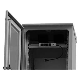 Gabinete de Exterior con Rack de 19" de 24U con Ventiladores y Termostato, Se envía el Gabinete Armado (Montaje a poste o torre se vende por separado).