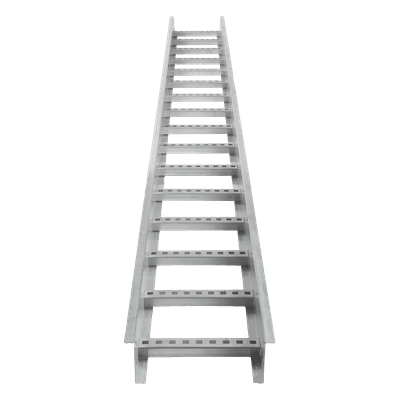 Escalera Portacables / Perfil Z / Peralte 3 1/4" / Ancho 9" / Paso 9" / 3.66 m (12 ft) / Capacidad 205 Cables