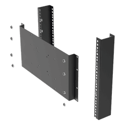 Montaje para Monitor / VESA 75x75 a 200x200 / Rack 19" / 5U / Acero / Pintura Electrostática Negra