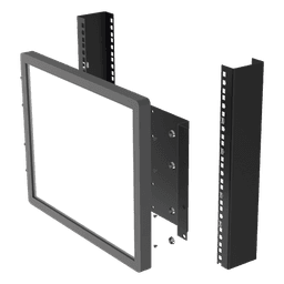 Montaje para Monitor / VESA 75x75 a 200x200 / Rack 19" / 5U / Acero / Pintura Electrostática Negra