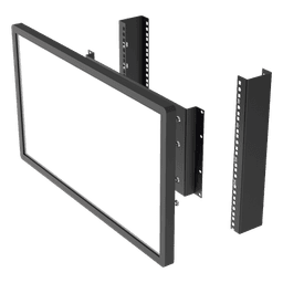 Montaje para Monitor / VESA 75x75 a 200x200 / Rack 19" / 5U / Acero / Pintura Electrostática Negra