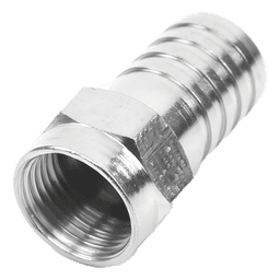 Conector F Macho / Doble Blindaje Plegable / RG-59 / Bronce Niquelado / Contacto Oro / 1.64 ft Equivalente