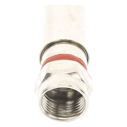 Conector F Macho / Compresión en Línea / Cable RG-6 / Cuerpo Bronce Niquelado / Contacto Oro / Aislante Teflón
