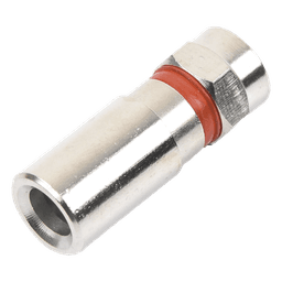 Conector F Macho / Compresión en Línea / Cable RG-59 / Cuerpo Bronce Niquelado / Contacto Oro 24k / Aislante Teflón