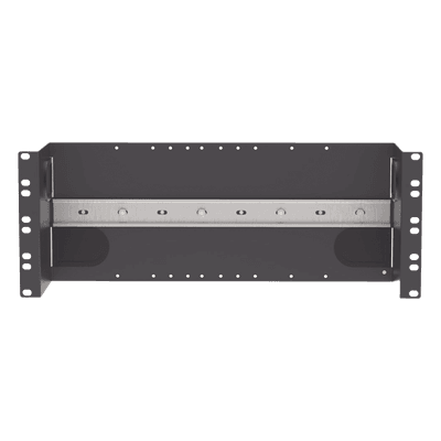 Soporte de Riel DIN Industrial / 4U / Rack 19 in / Acero / Gestión de Cables
