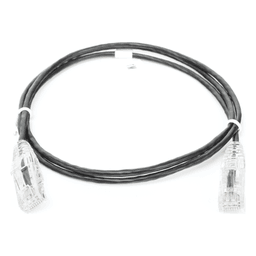 Cable de Parcheo Slim UTP Cat6 / 1 Metro (3.28 Pies) / 28 AWG / Negro / 1 Gbps+