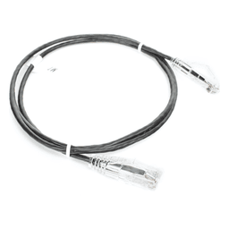 Cable de Parcheo Slim UTP Cat6 / 1 Metro (3.28 Pies) / 28 AWG / Negro / 1 Gbps+