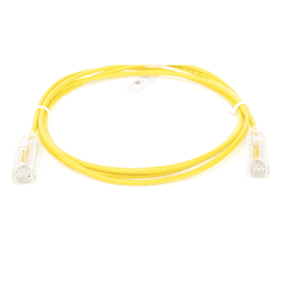 Cable de Parcheo Slim UTP Cat6 / 1.5 m (4.92 ft) / 28 AWG / Amarillo / 1 Gbps