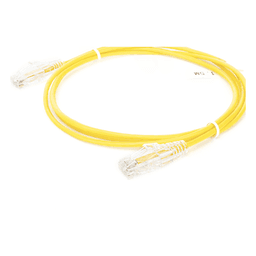Cable de Parcheo Slim UTP Cat6 / 1.5 m (4.92 ft) / 28 AWG / Amarillo / 1 Gbps