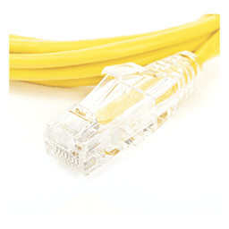 Cable de Parcheo Slim UTP Cat6 / 1.5 m (4.92 ft) / 28 AWG / Amarillo / 1 Gbps