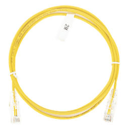 Cable de Parcheo Slim UTP Cat6 / 2 m (6.56 ft) / 28 AWG / Amarillo / 1 Gbps