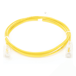 Cable de Parcheo Slim UTP Cat6 / 2 m (6.56 ft) / 28 AWG / Amarillo / 1 Gbps
