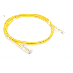 Cable de Parcheo Slim UTP Cat6 / 2 m (6.56 ft) / 28 AWG / Amarillo / 1 Gbps