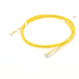 Cable de Parcheo Slim UTP Cat6 / 2 m (6.56 ft) / 28 AWG / Amarillo / 1 Gbps