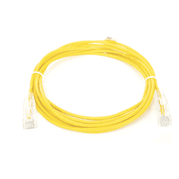 Cable de Parcheo Slim UTP Cat6 - 3 Metros (9.84 Pies) Amarillo Diámetro Reducido (28 AWG)