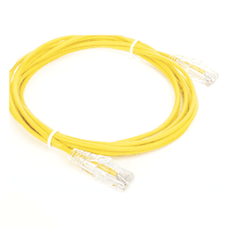 Cable de Parcheo Slim UTP Cat6 - 3 Metros (9.84 Pies) Amarillo Diámetro Reducido (28 AWG)