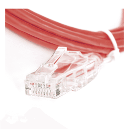 Cable de Parcheo Slim UTP Cat6 - 1 Metro (3.28 Pies), Rojo, Diámetro Reducido (28 AWG)