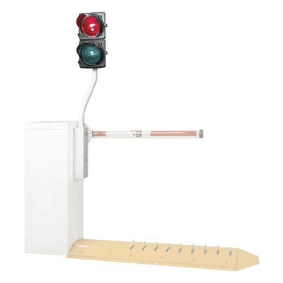 Semáforo LED para Barrera / Rojo/Verde / 12 VDC / Poste 35' (114.8 ft) / Cable 6 ft (19.7 ft) / Sincronización con Ciclo de Barrera